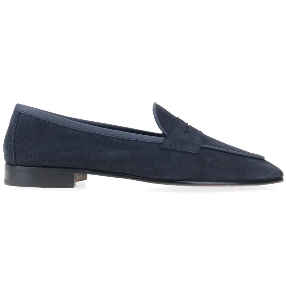 Berwick 1707 Blake Stitch | Loafer^5541-T01 JANUS CALF NAVY - Ungefüttert